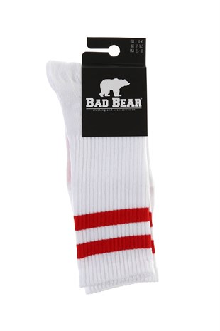 BAD BEARÇorapBad Bear BENCH TALL Unisex Çorap 18.01.02.030-White-Red